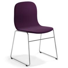 Besucherstuhl violett Konferenzstühle Kuffengestell Cafeteria Stühle, Materia, Neo Lite