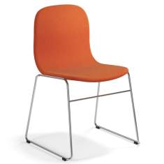 Besucherstuhl orange Konferenzstühle Kuffengestell Cafeteria Stühle, Materia, Neo Lite