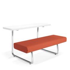 Loungebank Tisch orange Büro Design Loungemöbel Materia, Avant