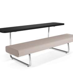 Loungebank Tisch grau Büro Design Loungemöbel Materia, Avant