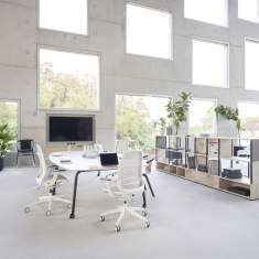 Arbeitsplatznahe Monitore Videokonferenz Konferenz Monitor Sedus se:matrix Monitormodul