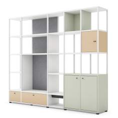 Stauraum modulare Büromöbelsysteme Schrank Büroschrank mit Regal Sedus se:matrix Schrank-Regal-Modul
