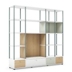 Stauraum modulare Büromöbelsysteme Schrank Büroschrank mit Regal Sedus se:matrix Schrank-Regal-Modul