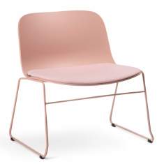 Design Clubsessel rosa Büro Loungesessel moderne Loungemöbel,, Materia, Neo Lite Sessel rosa Stoff gepolstert