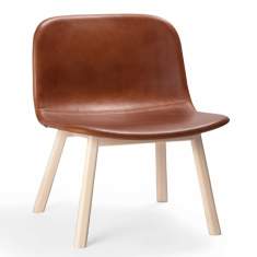 Design Clubsessel braun Leder Loungesessel moderne Loungemöbel, Materia, Neo Lite Sessel