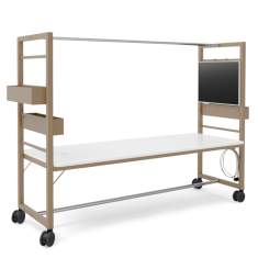 Schreibtisch auf Rollen Büro Konferenztische rollbar Büromöbel mobil, Materia, Vagabond