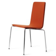 Besucherstuhl orange Besucherstühle Konferenzstühle Cafeteria Stuhl Skandiform, Bombito High