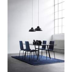 Besucherstuhl blau Besucherstühle Konferenzstühle Cafeteria Stuhl Skandiform, Bombito High