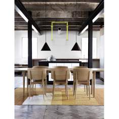 Besucherstuhl Holz Konferenzstühle Cafeteria Stühle Besucherstühle Holzschale Skandiform, Oak