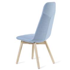 Stuhl mit hoher Rückenlehne Besucherstuhl blau Besucherstühle Holz Skandiform Primo