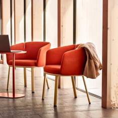Loungesessel rot Sessel Lounge Skandiform Central