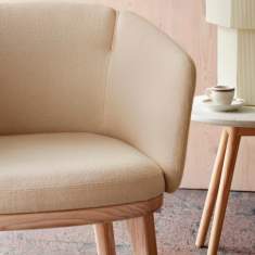 Loungesessel beige Sessel Lounge Holz Skandiform Central