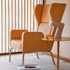 Loungesessel Büro Clubsessel Stoff orange Loungemöbel Sessel Lounge Skandiform, Dropp