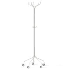 Kleiderständer auf Rollen Kleiderhänger weiss Garderobe Skandiform Roll