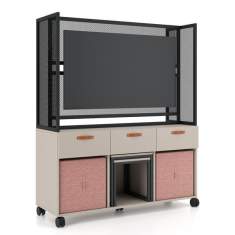 Schrank mit Rollen Büro Nowy Styl Offa Sideboard Triple Box TV