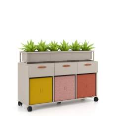Schrank mit Rollen Büro Nowy Styl Offa Sideboard Triple Box FP
