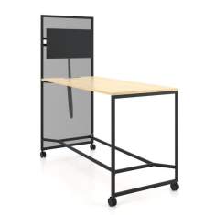 Stehtisch mti Rollen Rolltisch fahrbar Rolltisch Büro Nowy Styl Offa High meeting table TV
