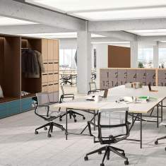 Modulare Sitzgruppen Lounge Büro rot Werner works basic S – Schrankkojen