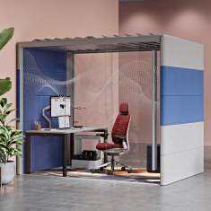 Steelcase FrameFour als flächeneffiziente Arbeitsumgebung im Bürohöhenverstellbar