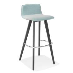Barhocker türkis Barstuhl mit Vierfußgestell aus Holz Kusch+Co uni_verso Barhocker