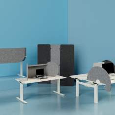 Akustik Trennwand mobile Trennwände Büro Stellwand Schreibtischaufsatz Tischtrennwand akustische Stellwände Palmberg Screens