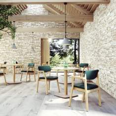 Bistrotisch Holz Cafeteria Tisch Konferenztisch rund Kusch+Co Embla Tisch