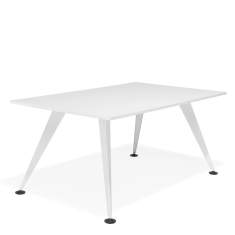 Konferenztisch weiss Konferenztische Büro Kusch+Co Comta Tisch rechteckig mit Metallfüßen