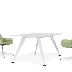 Konferenztisch weiss Konferenztische Büro Kusch+Co Comta Tisch rechteckig mit Metallfüßen