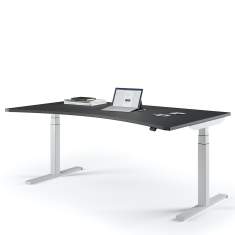 Arbeitsplatzlösung mit höhenverstellbarem Tischsystem