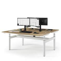 Höhenverstellbarer Schreibtisch elektrisch ergonomische Schreibtische Büro Doppelarbeitsplatz Assmann Büromöbel Tensos