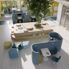 Lounge-Arbeits-Sitzmöbel Assmann Büromöbel Kommunikationszonen Akustik Kabine Syneo Soft Lounge