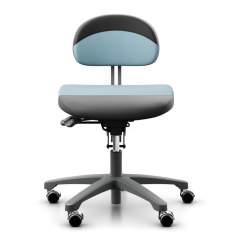 Büro Drehstuhl blau grau Drehstühle ESD Kassenstuhl Industriestuhl Flokk RH Activ 302