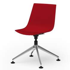 Konferenzstuhl rot Konferenzstühle Kunststoffschale Rosconi Objektmöbel - BLAQ 479