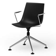 Konferenzstuhl schwarz Konferenzstühle Kunststoffschale Rosconi Objektmöbel - BLAQ 479