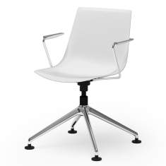 Konferenzstuhl weiss Konferenzstühle Kunststoffschale Rosconi Objektmöbel - BLAQ 479