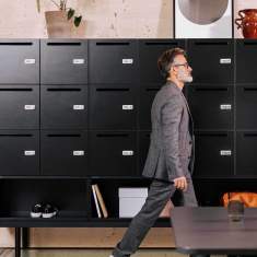 Schliessfachschrank schwarz Schliessfachschränke Lockerschränke Neudoerfler Venice Locker