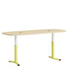 höhenverstellbarer Konferenztisch gelb Büro Konferenztische höhenverstellbar Steelcase Migration SE höhenverstellbarer Besprechungstisch
abgerundete Tischplatte