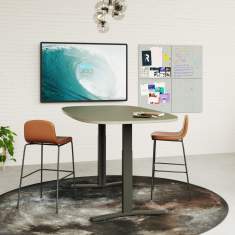 höhenverstellbarer Konferenztisch Büro Konferenztische höhenverstellbar Steelcase Migration SE höhenverstellbarer Besprechungstisch
abgerundete Tischplatte