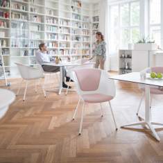 Besucherstuhl weiss Besucherstühle Konferenzstuhl Konferenzstühle Kunststoff Kantinen Stuhl Sedus on spot