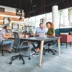 Design Schreibtisch weiß Arbeitstisch Büro Designer Schreibtische holz get together wood sedus
