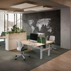 Höhenverstellbarer Schreibtisch Büro Schreibtische Holz Palmberg CREW
Doppelarbeitsplatz