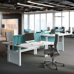 Höhenverstellbarer Schreibtisch Büro Schreibtische weiss Palmberg CREW
Doppelarbeitsplatz