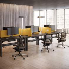Höhenverstellbarer Schreibtisch Büro Schreibtische schwarz Palmberg CREW
Doppelarbeitsplatz