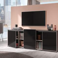 Sideboard Büroregal schwarz Büroschrank, Palmberg, SELECT