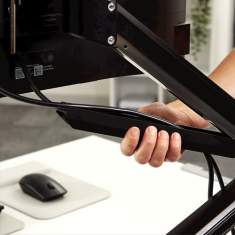 Monitorhalter Tischhalterungen schwarz Monitorhalterungen Fellowes Tallo Modular™ Monitorarm 4FMS - Schwarz