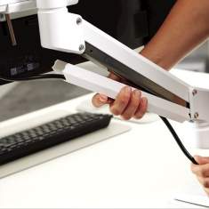 Monitorhalter Tischhalterungen schwarz Monitorhalterungen Fellowes Tallo Modular™ Monitorarm 4FMS - Weiß