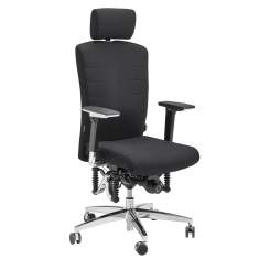Ergonomischer Bürostuhl schwarz Schreibtischstuhl ergonomisch, Haider BIOSWING 550/560 iQ