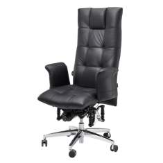 Ergonomischer Bürostuhl schwarz Leder Schreibtischstuhl ergonomisch Drehstuhl Büro Drehstühle, Haider Bioswing, BIOSWING 780 iQ