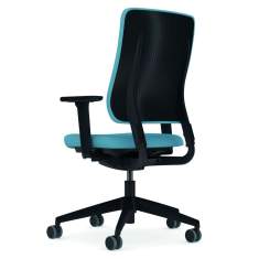 viasit Bürostuhl ergonomischer Bürodrehstuhl exklusiv, Büro Drehstuhl schwarz türkis Drehstühle viasit, drumback