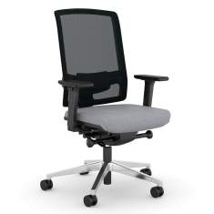 Bürostuhl grau Drehstühle schwarz ergonomischer Bürodrehstuhl exklusiv, viasit, F1
